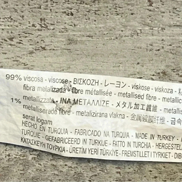 Women's pre-worn Zara Basic Z1975 Denim Large gray button up plaid Metallic stri - Picture 8 of 9